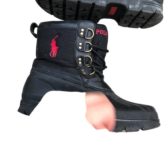 Polo Ralph Lauren Crestwick Black Duck Boots Size 9 - Picture 3 of 5